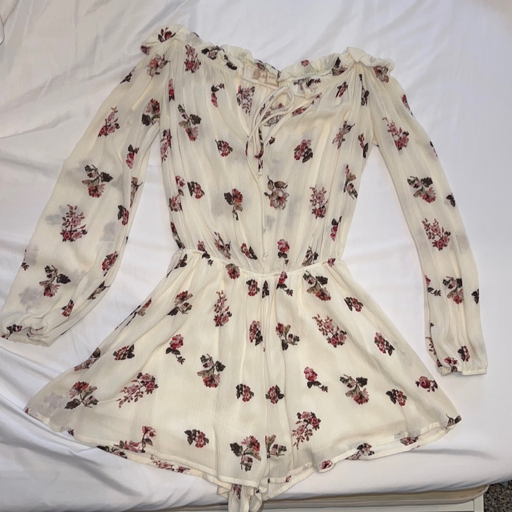 Off the should floral romper from ALTAR’D STATE
